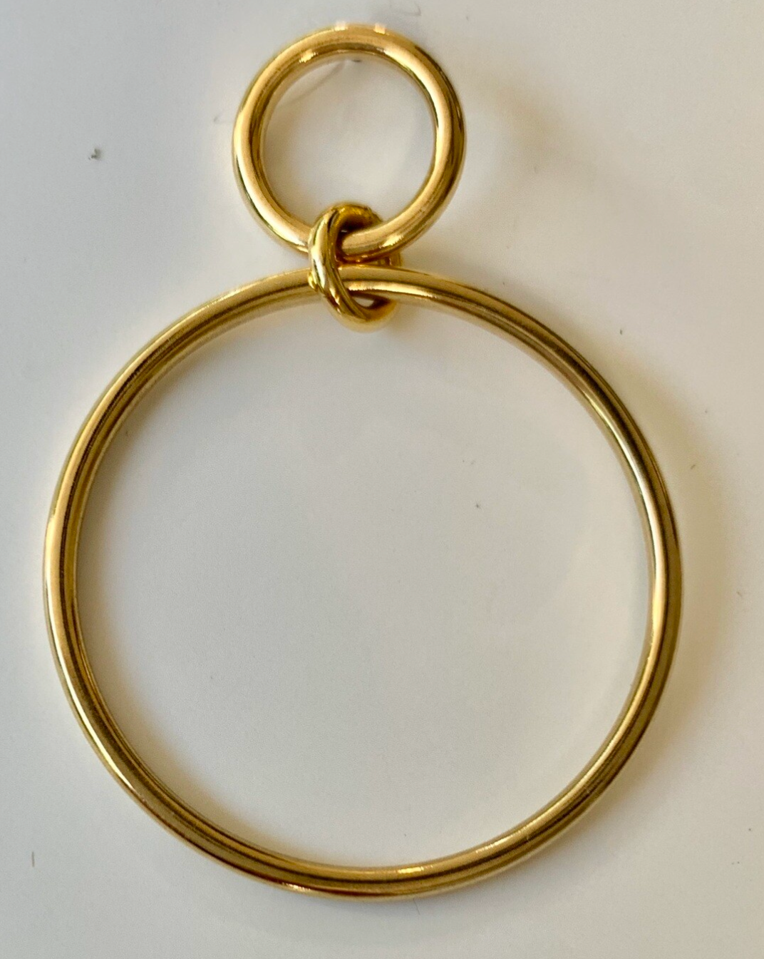 High Polished Gold Double Hoop Earrings