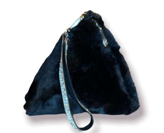 Faux Fur Pyramid Wristlet