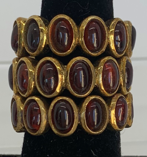 Gold Plated and Garnet Rings