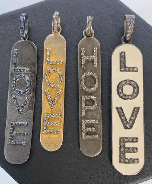 "LOVE" Tag Charms